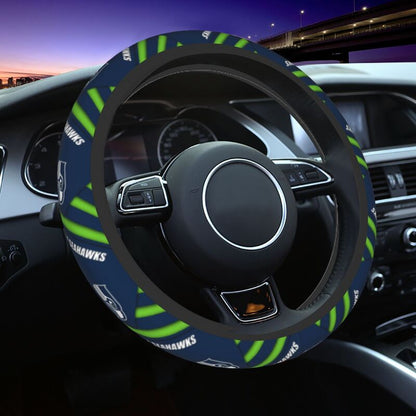 Seattle Seahawks Printed car anti-skid cover elastic steering wheel cover