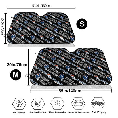 Denver Broncos Printed suitable for front Car windshield sunshades Car windshield sunshades
