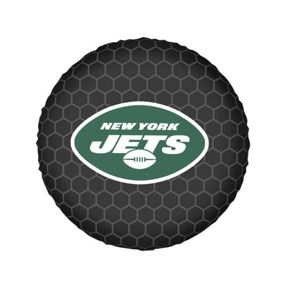 New York Jets Grid printed car tire cover dustproof and waterproof tire cover