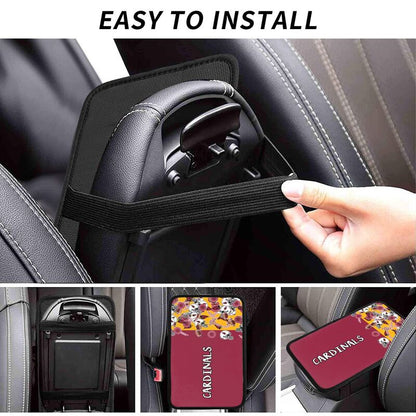 Arizona Cardinals print Car center console armrest pad car armrest protective cover