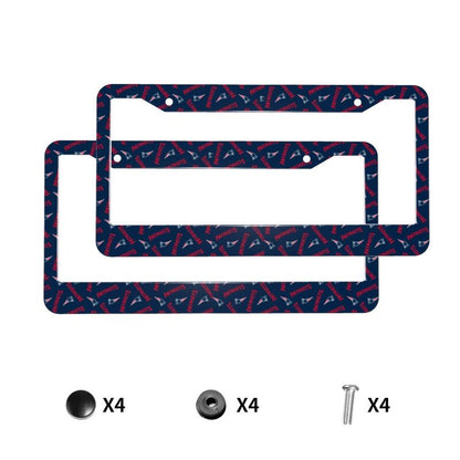 New England Patriots Print front rear license plate holder circular hole license plate holder (one pair)