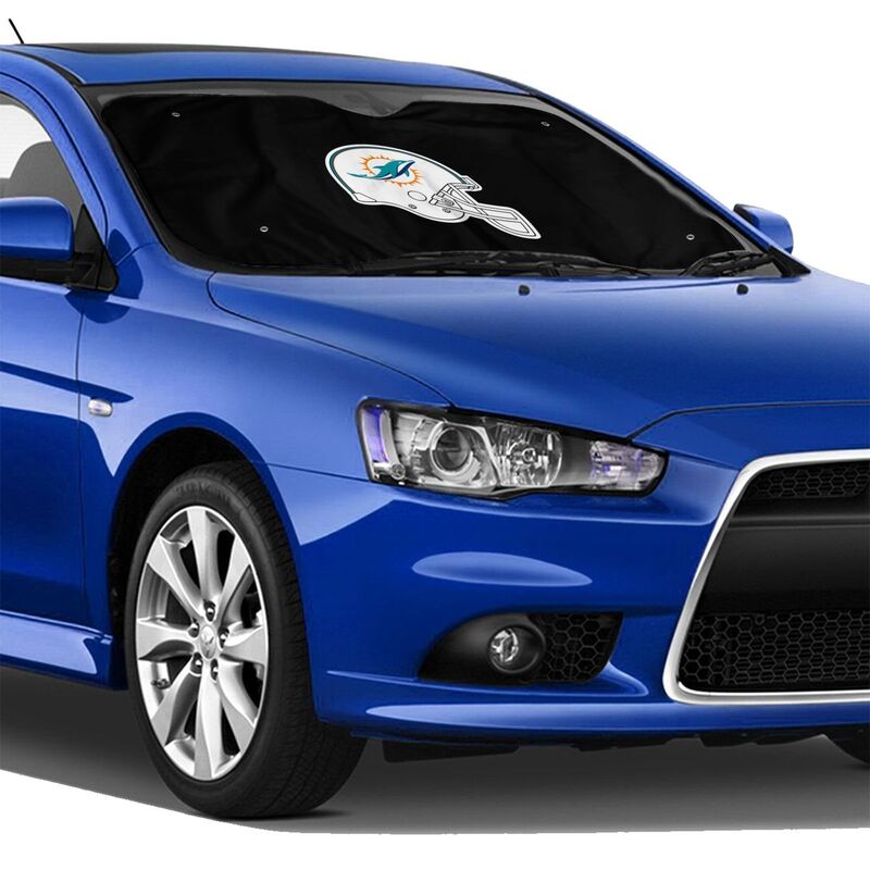 Miami Dolphins 3 Print is suitable for front Car windshield sunshades Car windshield sunshades