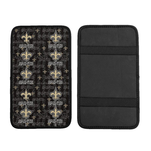 Car armrest box pad New Orleans Saints1 Printed central armrest box pad anti slip pad