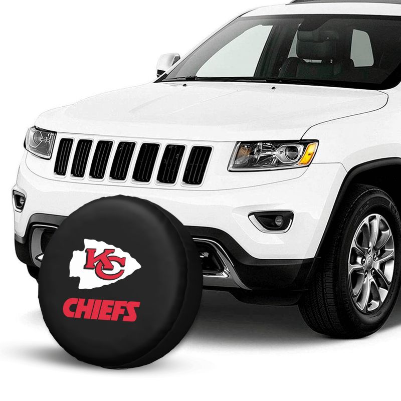 Kansas City Chiefs Car tire protective cover waterproof and dustproof tire cover