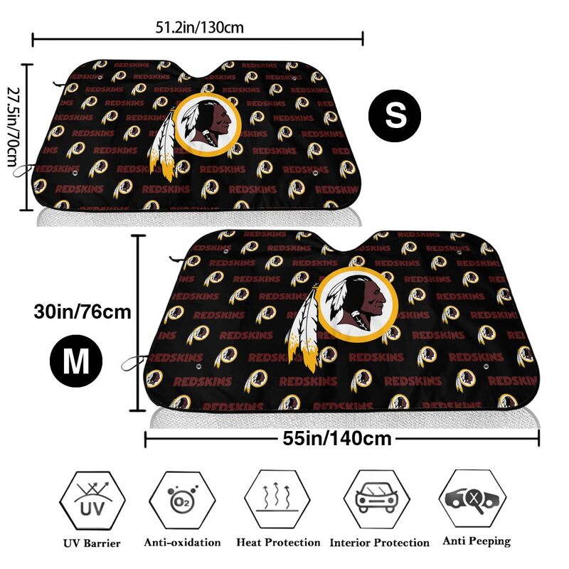 Washington Redskins Printed is suitable for front Car windshield sunshades Car windshield sunshades