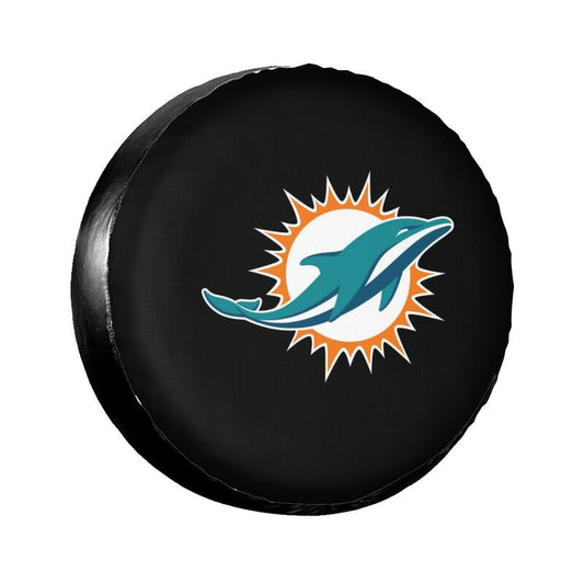Miami Dolphins 2 Print tire protection covers car sunscreen tire protection covers