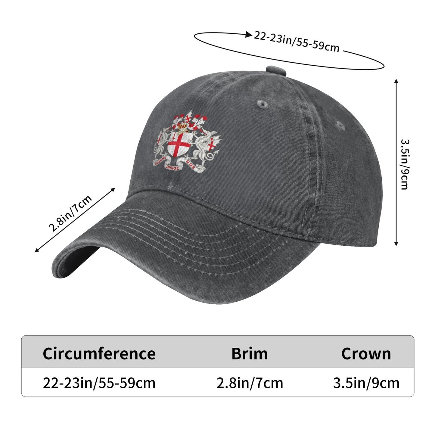 Coat Of Arms Of The City Of London Printed unisex baseball cap adjustable cap outdoor trucker hat veterans Gifts
