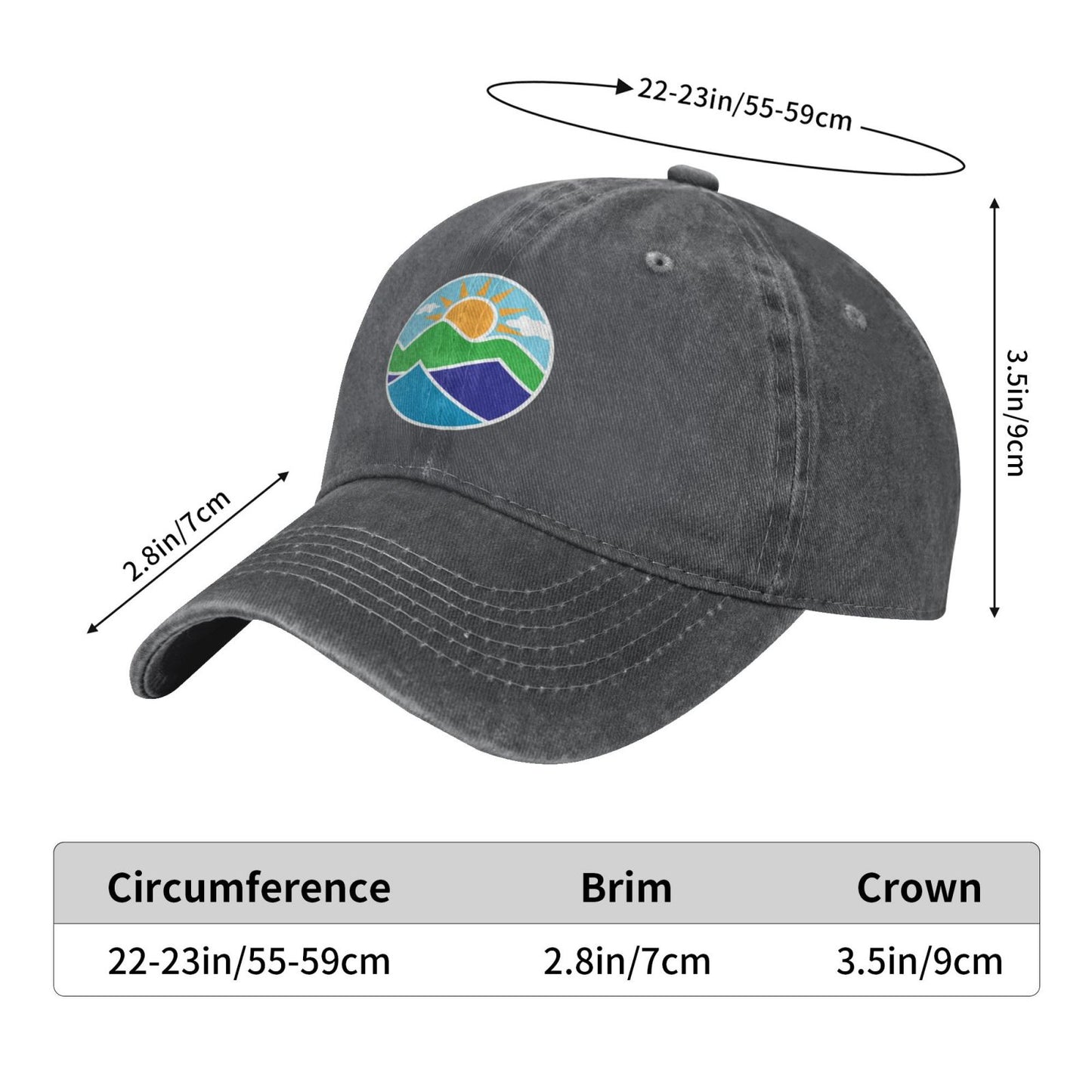 Ncei Round Icon Printed unisex baseball cap adjustable cap outdoor sun hats trucker hat