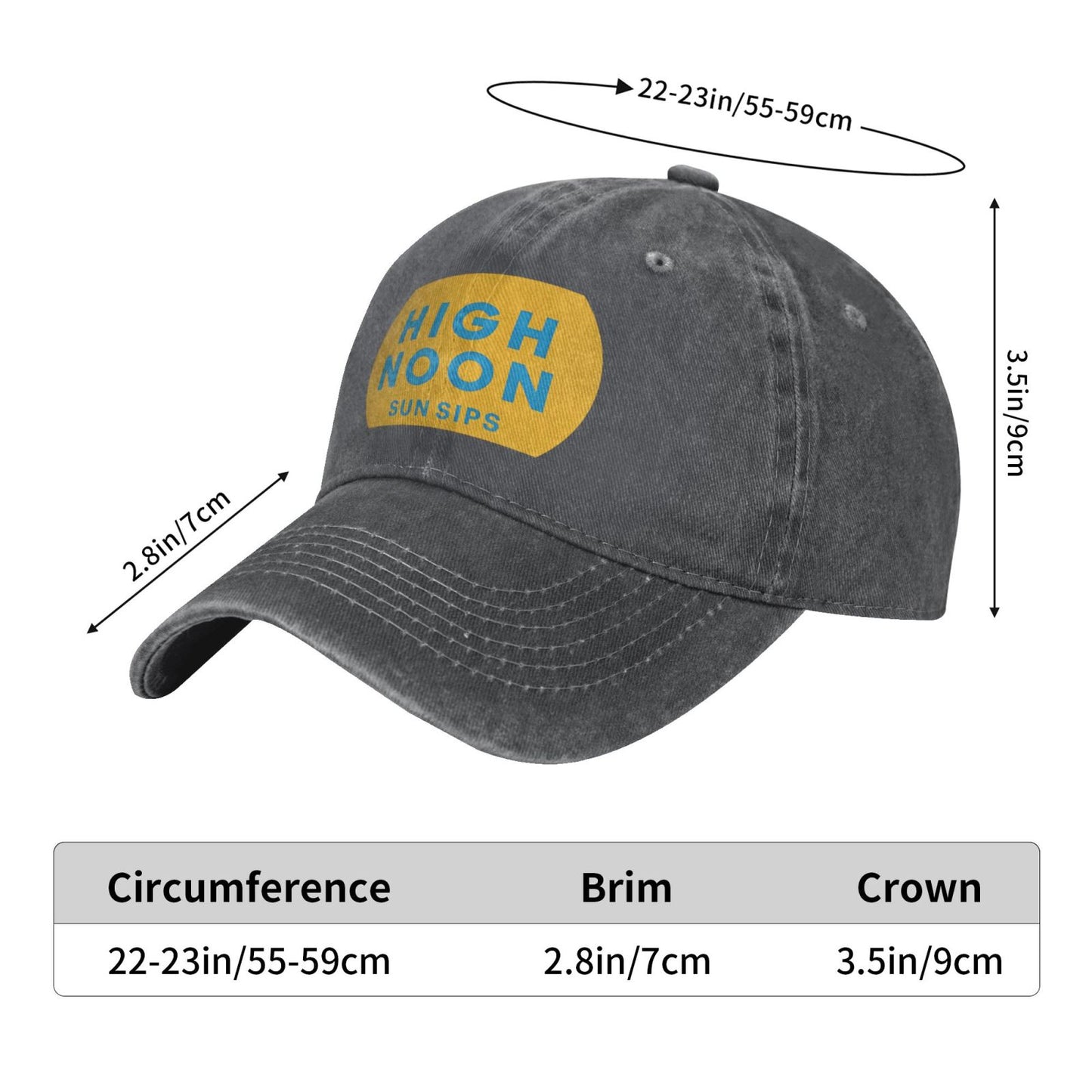 High Noon Sun SIPS Printed unisex baseball cap outdoor hats adjustable cap trucker gift hat