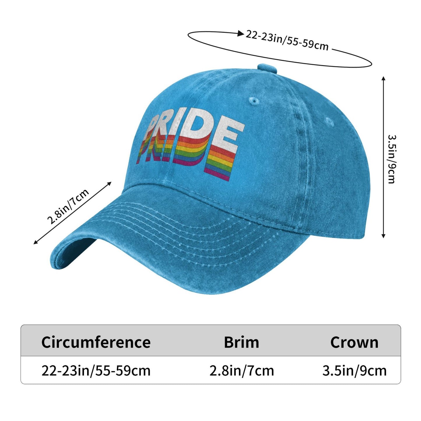 Rainbow LGBT Equality Rights Printed unisex baseball cap adjustable cap outdoor sun hats trucker hat