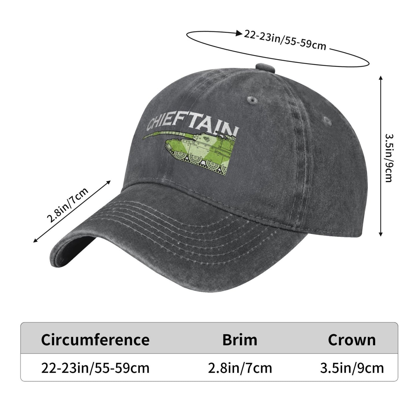 FV4201 CHIEFTAIN Printed unisex baseball cap adjustable cap outdoor trucker hat veterans Gifts