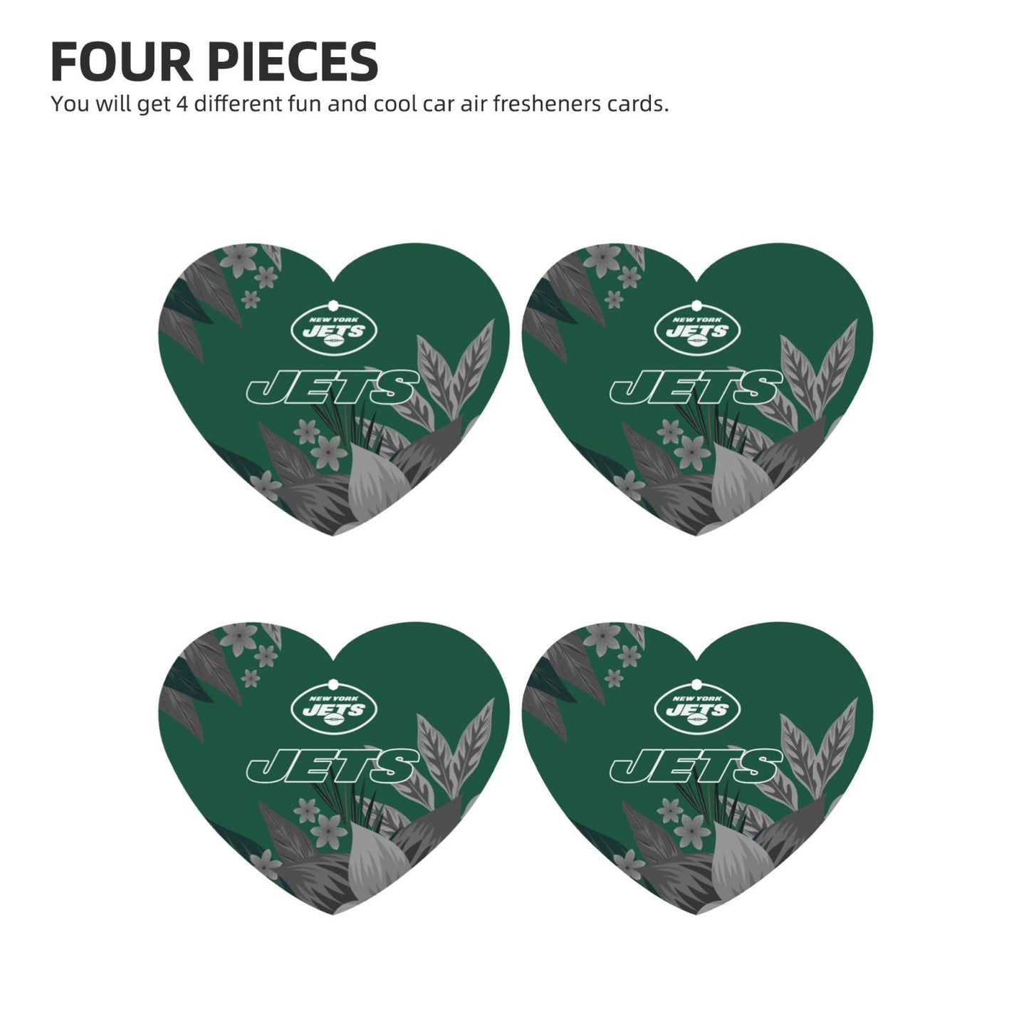 4pcs- New York Jets car aromatherapy tablets Car Air Fresheners Cards Set