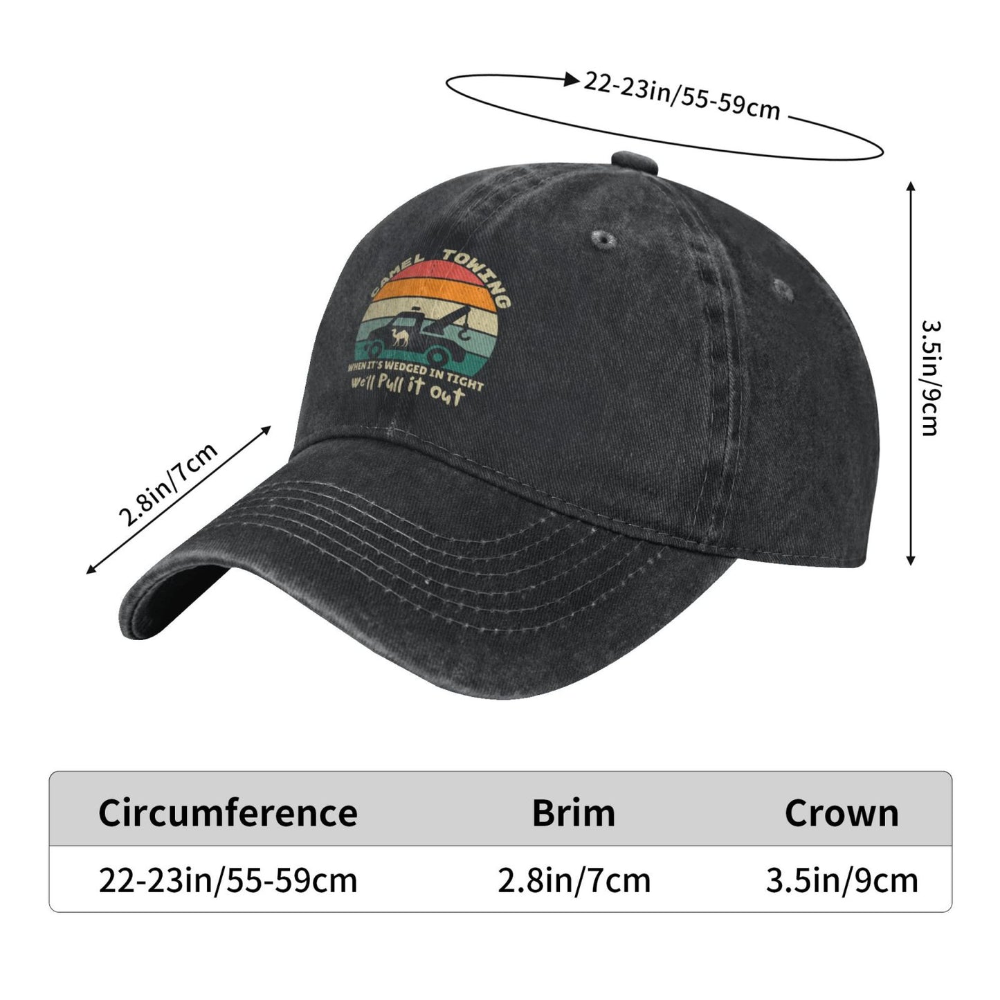 Camel-Towing Printed unisex baseball cap adjustable cap outdoor sun hats trucker hat