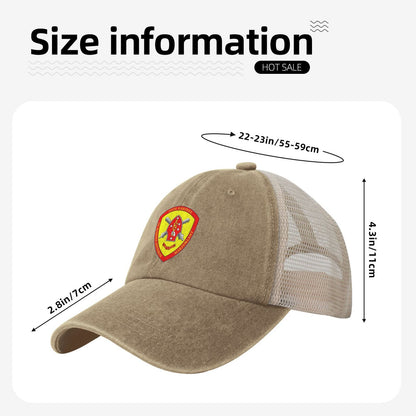 10th Marine Regiment Seal Printed unisex baseball cap adjustable grid baseball cap veteran gift