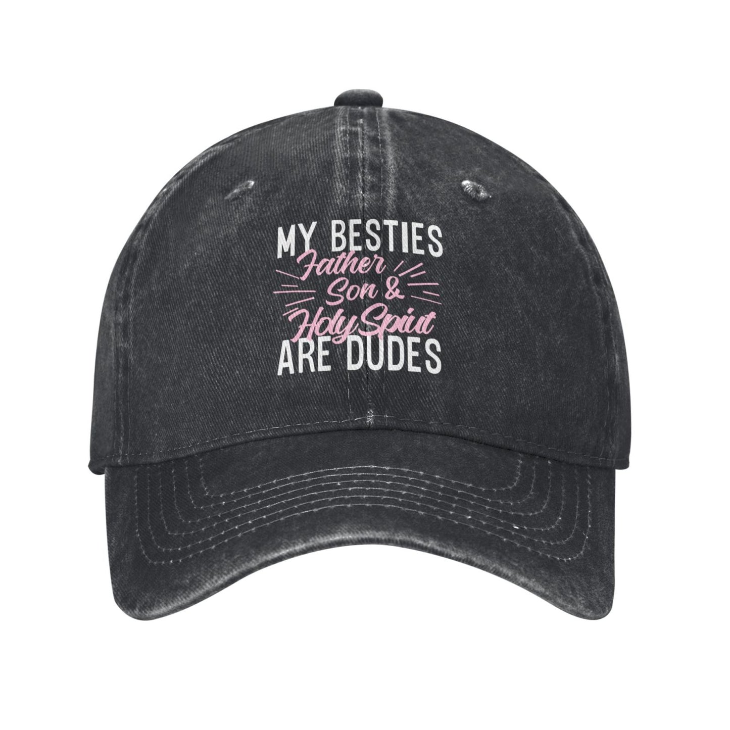 MY BESTIES ARE DUDES Printed unisex baseball cap adjustable cap outdoor sun hats trucker hat