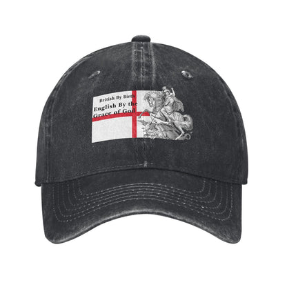 By Birth English By The Grace Of God Printed unisex baseball cap adjustable cap outdoor trucker hat veterans Gifts