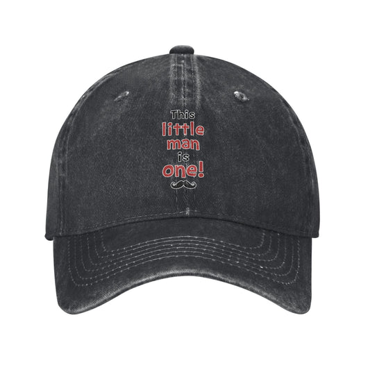 This Little Man Is One! Printed unisex baseball cap adjustable cap outdoor sun hats trucker hat