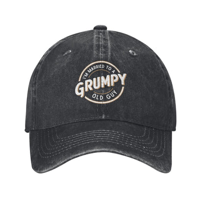 I'm Married To A Grumpy Old Guy Printed unisex baseball cap adjustable cap outdoor sun hats trucker hat