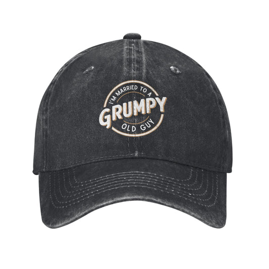I'm Married To A Grumpy Old Guy Printed unisex baseball cap adjustable cap outdoor sun hats trucker hat