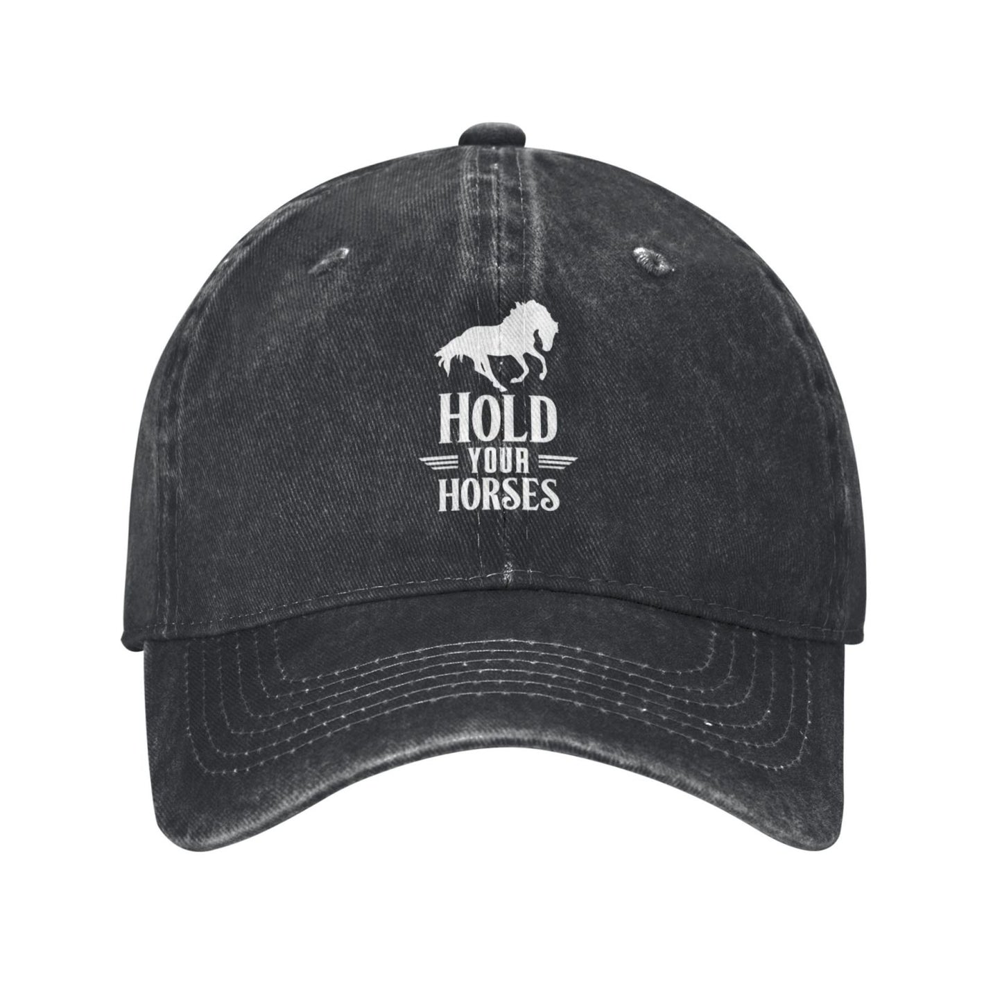 Hold Your Horses Printed unisex baseball cap adjustable cap outdoor sun hats trucker hat