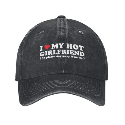 I Love My Hot Girlfriend Printed unisex baseball cap adjustable cap outdoor sun hats trucker hat