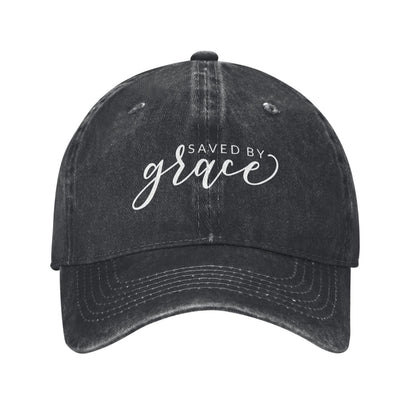 Saved By Grace Printed unisex baseball cap adjustable cap outdoor sun hats trucker hat