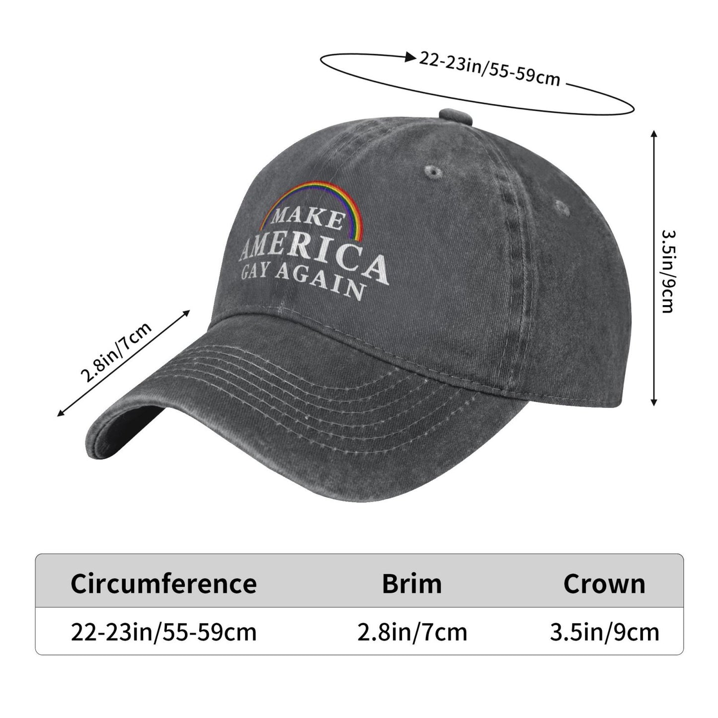 Make America Gay Again Printed unisex baseball cap adjustable cap outdoor sun hats trucker hat
