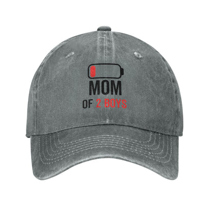 Mom Of 2 Boys Printing unisex baseball cap adjustable hats Outdoor leisure hat trucker cap