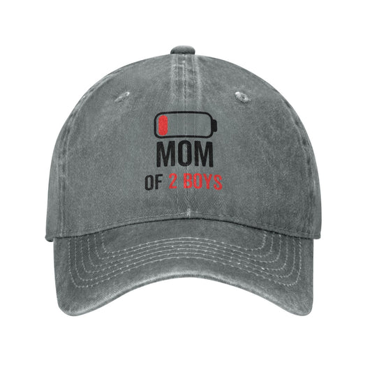 Mom Of 2 Boys Printing unisex baseball cap adjustable hats Outdoor leisure hat trucker cap
