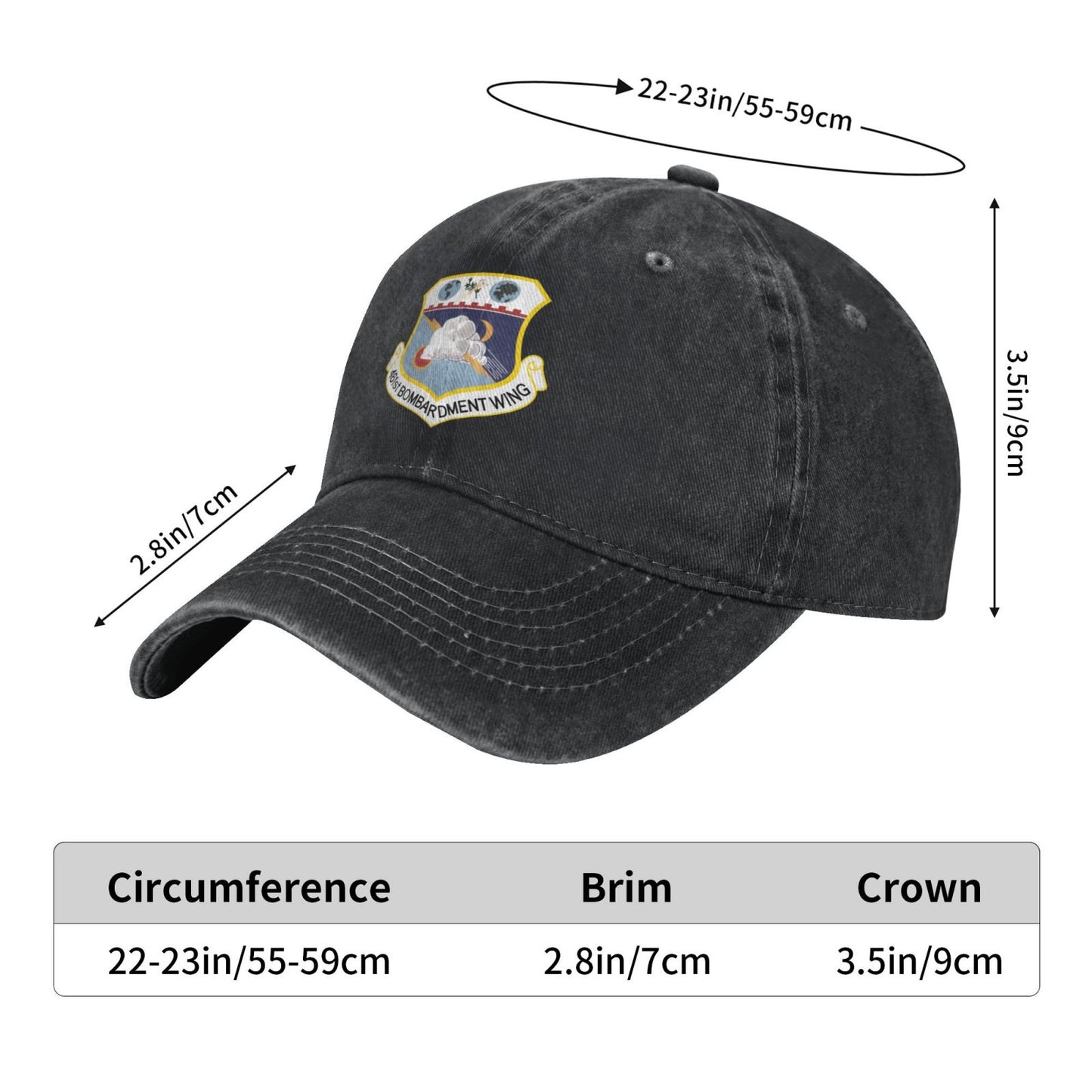 461st Bombardment Wing Printing unisex baseball cap adjustable cap veteran gift