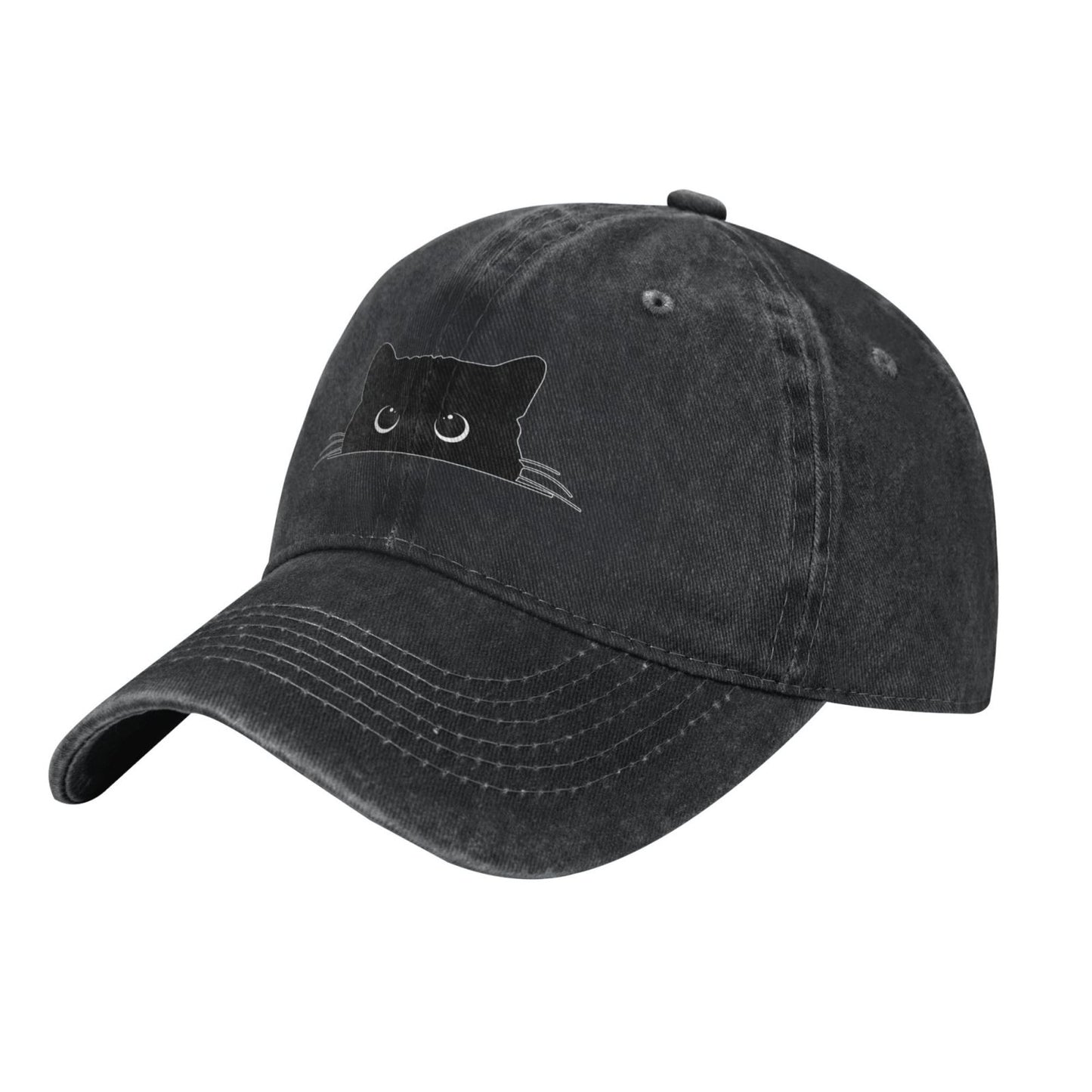 Black Cat Print Printed unisex baseball cap adjustable cap outdoor sun hats trucker hat