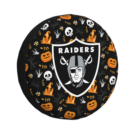 Las Vegas Raiders Print Pumpkin Castle Small Printed Car Tire Cover Tire Dust Cover