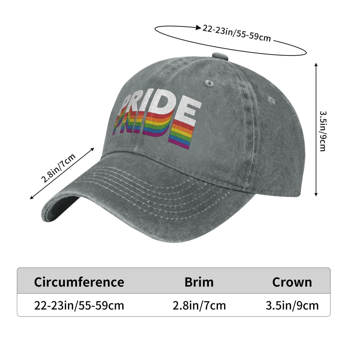Rainbow LGBT Equality Rights Printed unisex baseball cap adjustable cap outdoor sun hats trucker hat