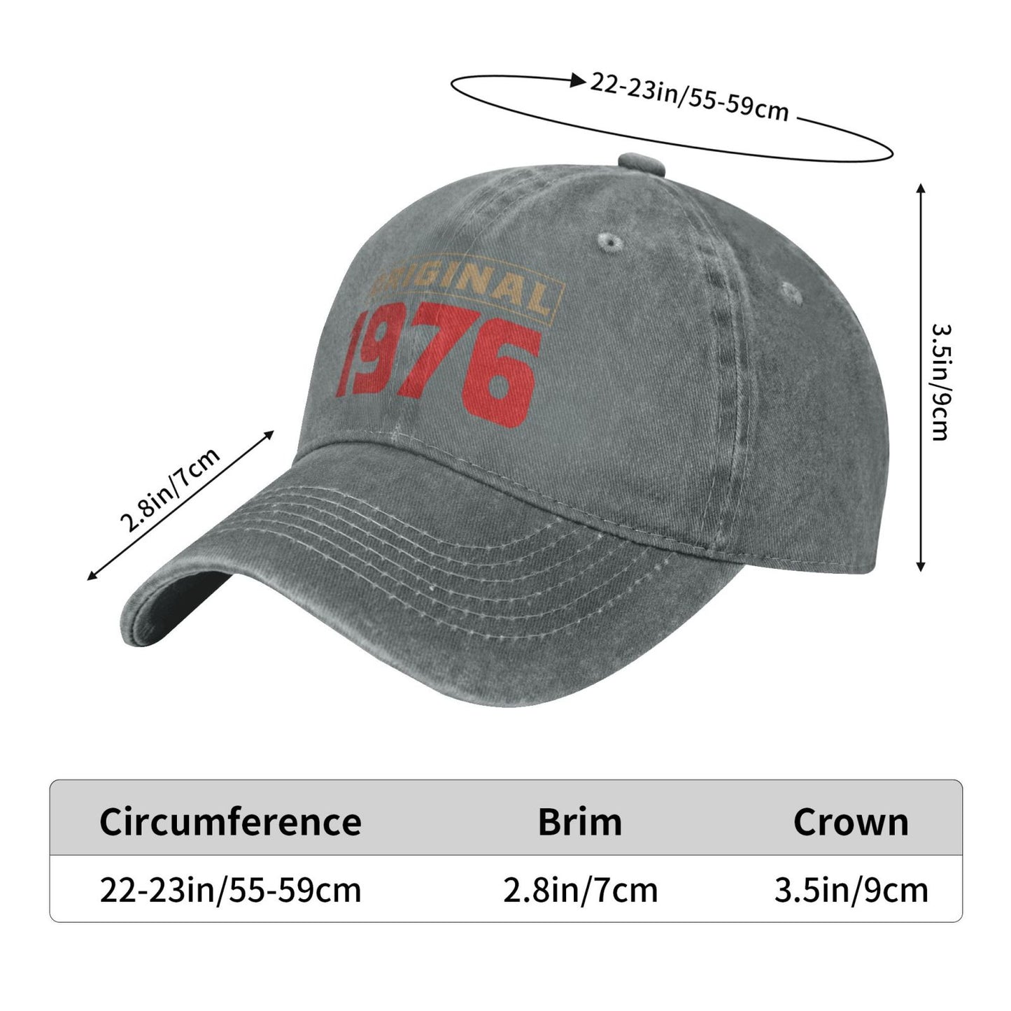 Original 1976 Printed unisex baseball cap outdoor hats adjustable cap trucker gift hat