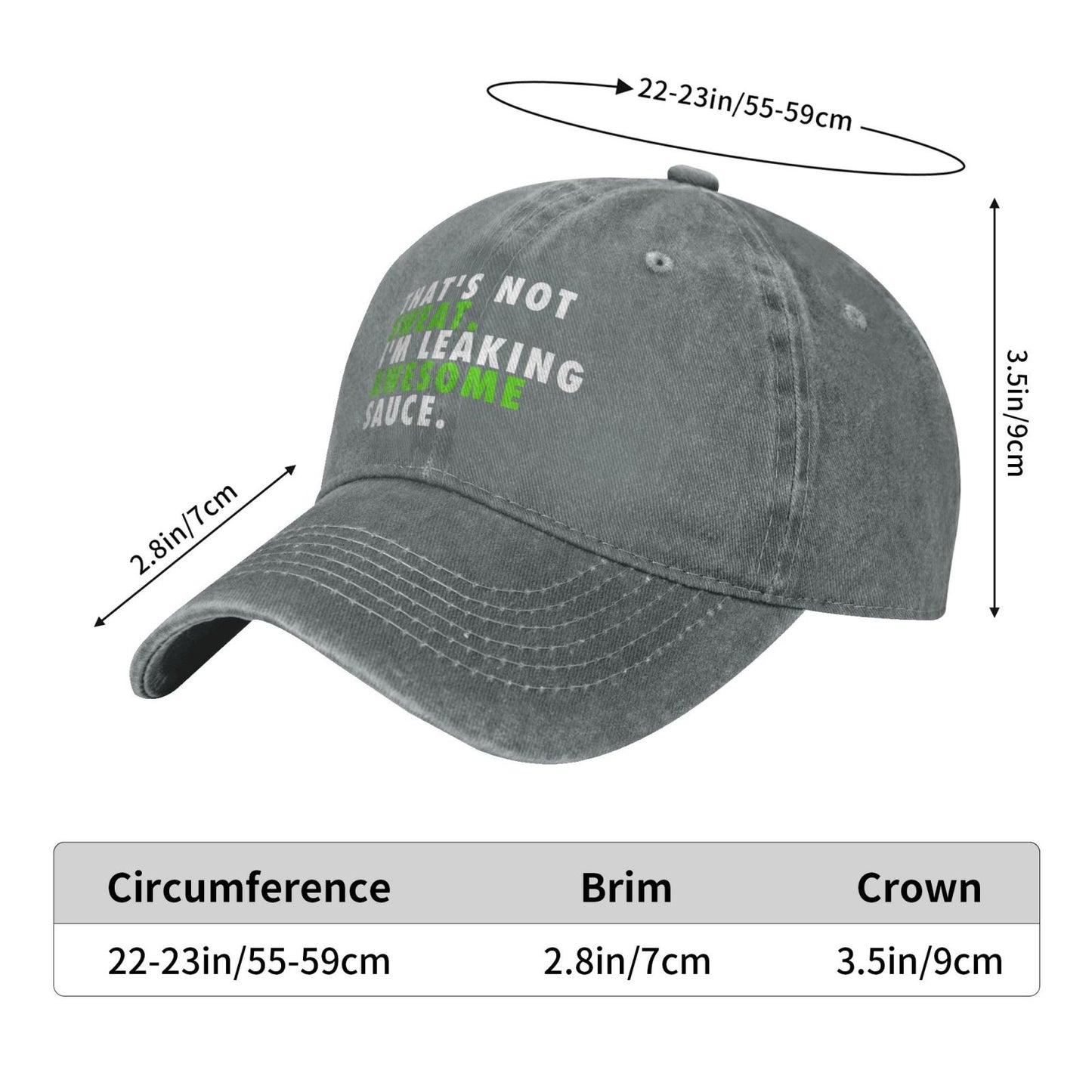 That's Not Sweat I'm Leaking Awesome Sauce Printed unisex baseball cap adjustable cap outdoor sun hats trucker hat