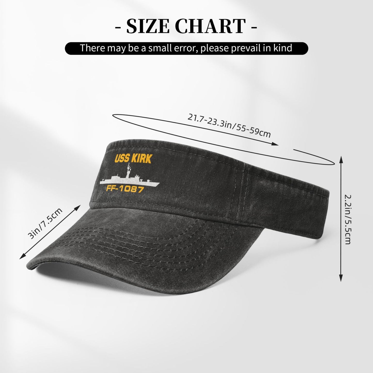 USS Kirk (FF-1087) Printed adjustable Empty Top Baseball Sun Cap unisex outdoor sports hat veterans gift