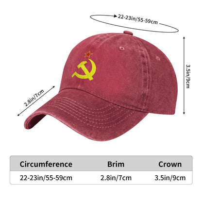 Hammer And Sickle And Star Printed unisex baseball cap outdoor hats adjustable cap trucker gift hat