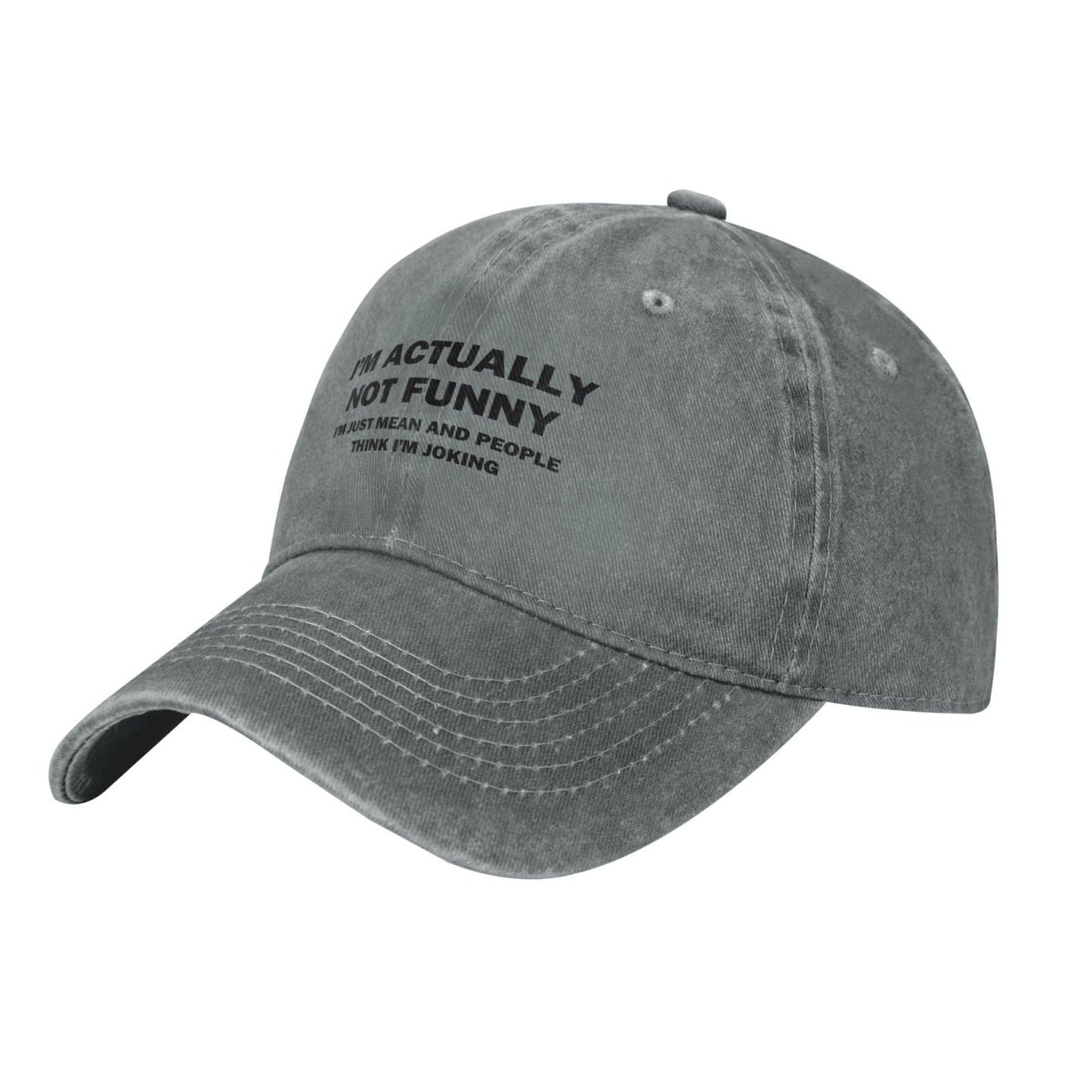 I'M ACTUALLY NOT FUNNY Printing unisex baseball cap adjustable hats Outdoor leisure hat trucker cap