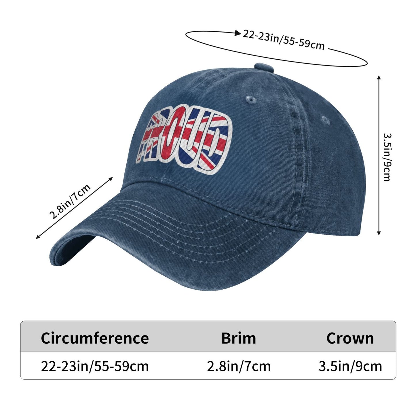 Flag Of The United Kingdom Printed unisex baseball cap adjustable cap outdoor sun hats trucker hat