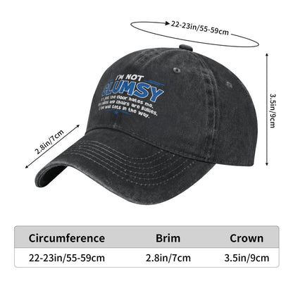 I'M NOT CLUMSY Printed unisex baseball cap adjustable cap outdoor sun hats trucker hat