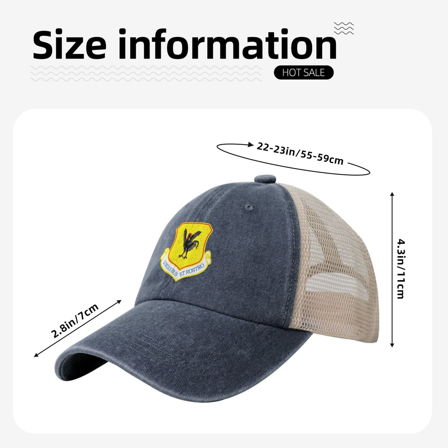 USAF-18th Wing Printed unisex baseball cap adjustable grid baseball cap veteran gift