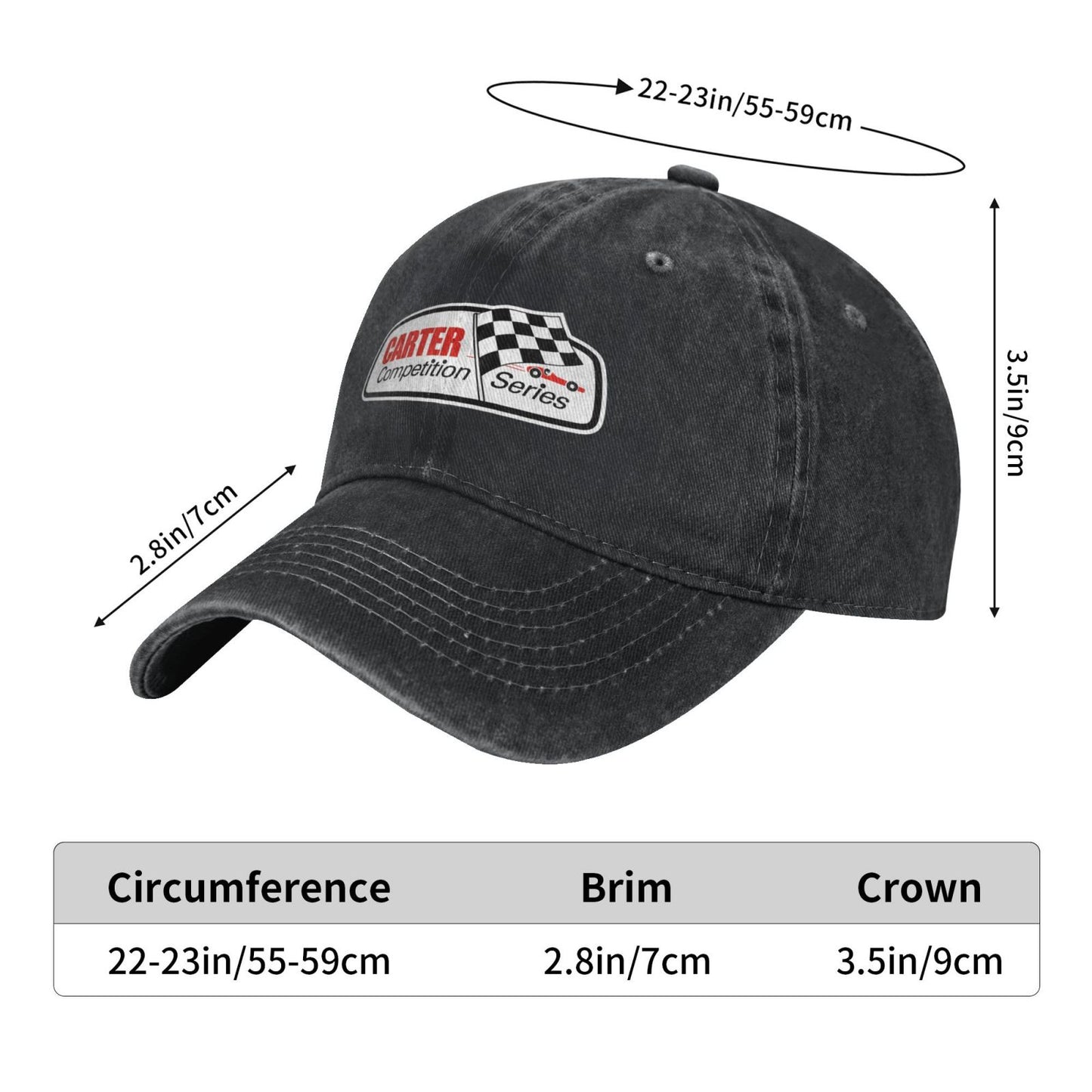 CARTER COMPETITION SERIES Printed unisex baseball cap adjustable cap outdoor sun hats trucker hat