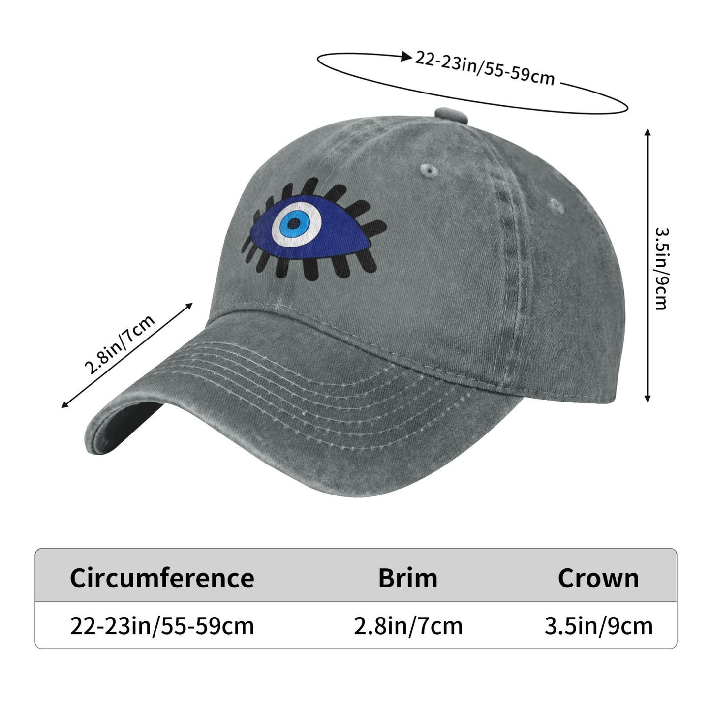 One-eyed Monster Eyelash Printed unisex baseball cap outdoor hats adjustable cap trucker gift hat