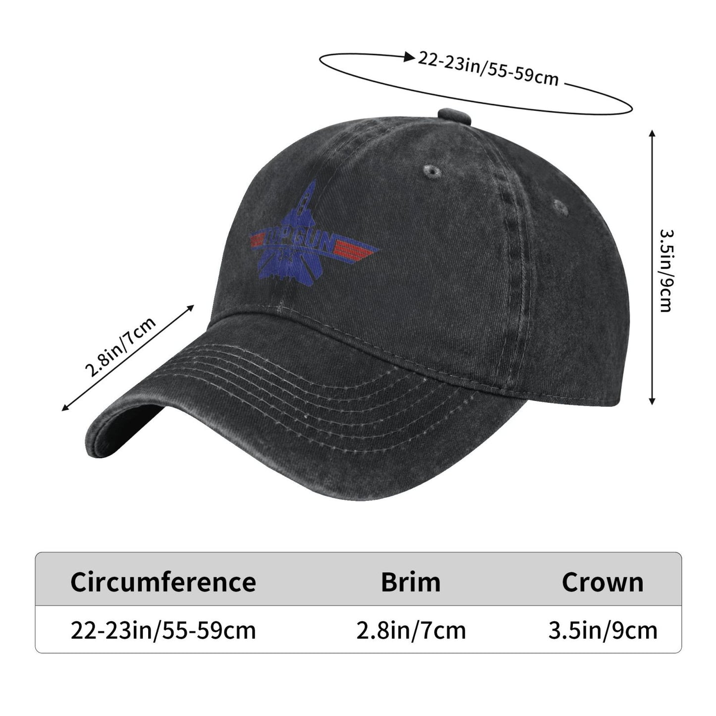 Top Gun Background Printed unisex baseball cap outdoor hats adjustable cap trucker gift hat