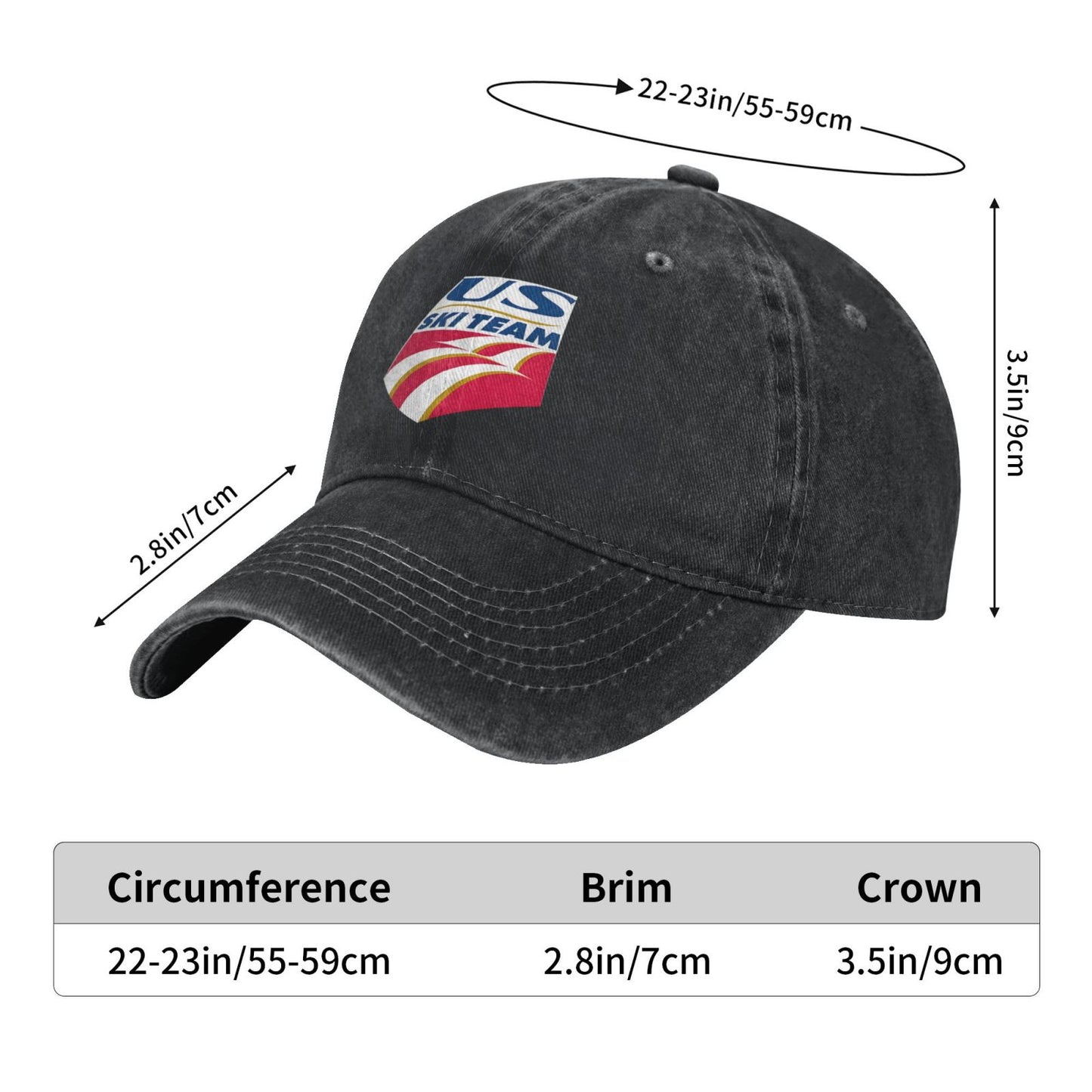 US Ski Team Printed unisex baseball cap outdoor hats adjustable cap trucker gift hat