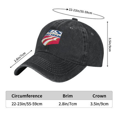 US Ski Team Printed unisex baseball cap outdoor hats adjustable cap trucker gift hat