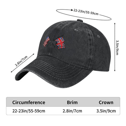 USA And UK Flags Printed unisex baseball cap adjustable cap outdoor sun hats trucker hat