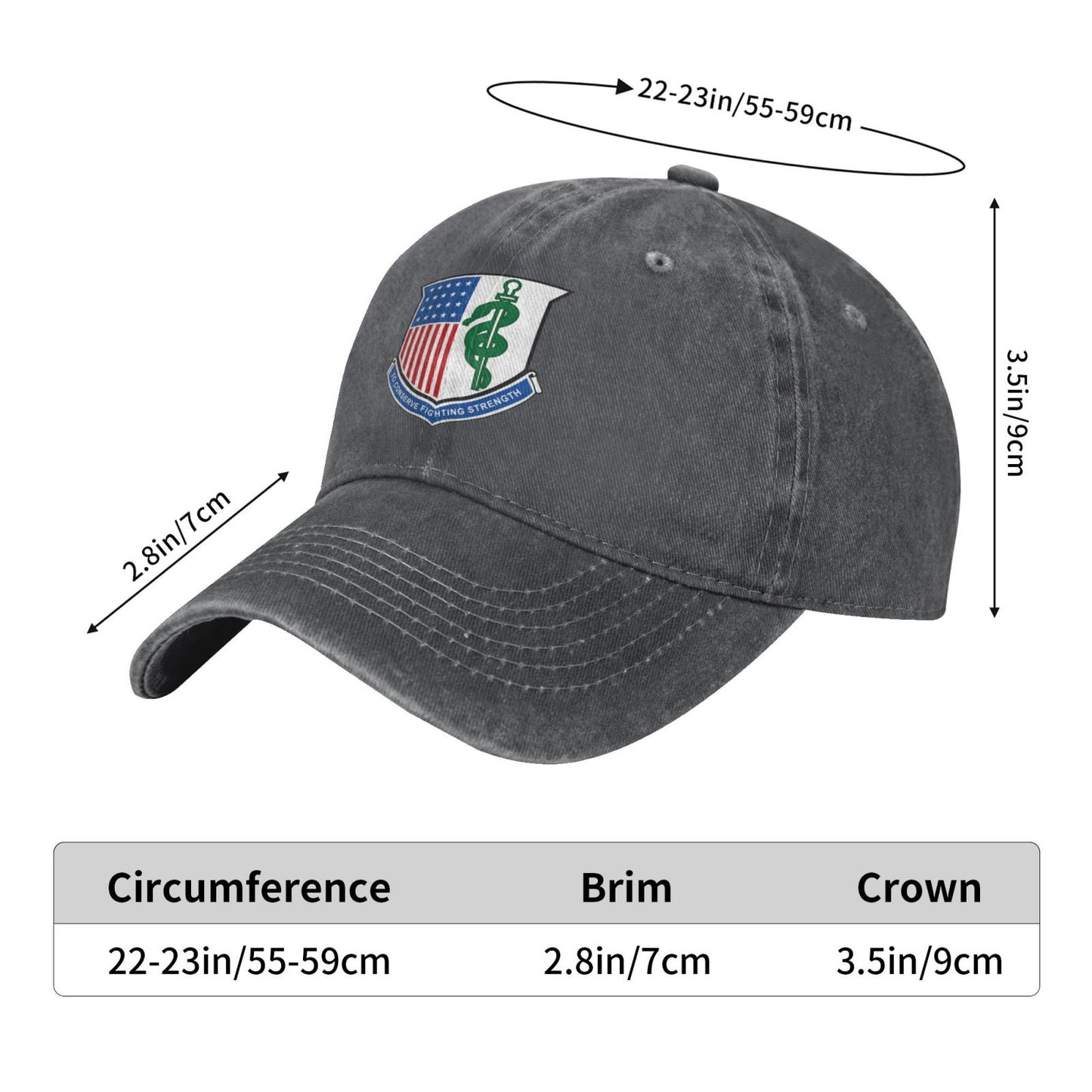 USA Army Medical Corps Insignia Printed unisex baseball cap outdoor hats adjustable cap trucker gift hat