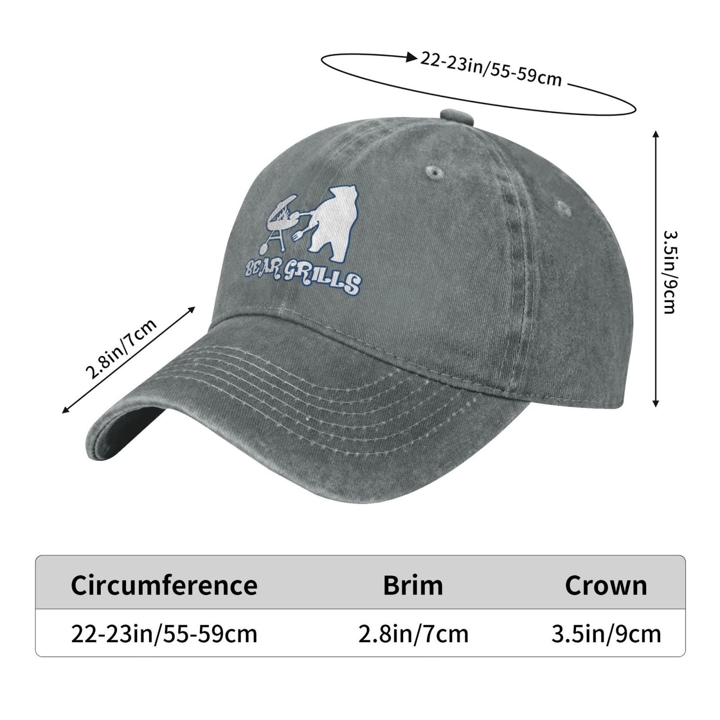 Bear Grills Printed unisex baseball cap adjustable cap outdoor sun hats trucker hat