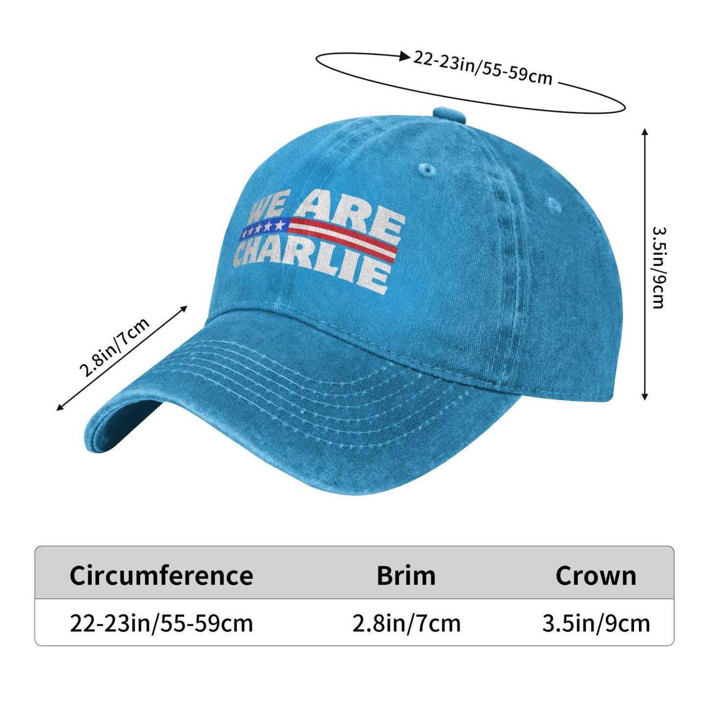 We Are Charlie Printed unisex baseball cap outdoor hats adjustable cap trucker gift hat